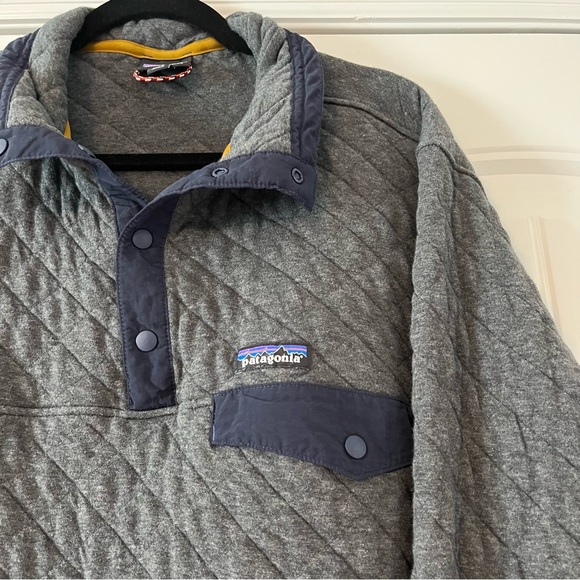 Patagonia Men's Organic Cotton Quilt Snap-T® Pullover Size XL Forge Grey - Picture 3 of 11